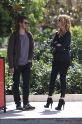 Andrew Garfield and Laura Dern - talk while waiting for their car in Beverly Hills on June 1, 2015 - 18xHQ HiBBPFS5