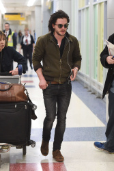 Kit Harington - Arriving at JFK Airport in New York City - April 5, 2015 - 7xHQ MCI87vZd